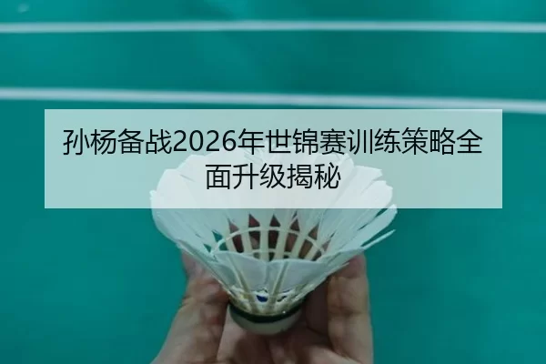 孙杨备战2026年世锦赛训练策略全面升级揭秘